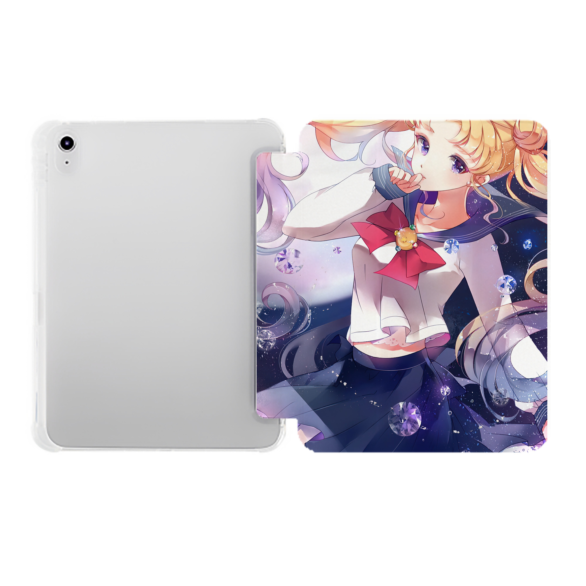 （画像用） 美少女戦士セーラームーン Sailor Moon IPad ケース ペン収納付き 三つ折りスタンド PUレザー×シリコン 対応機種9.5/10.5/10.9インチ